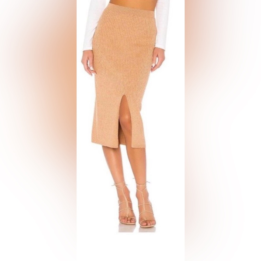 Free People Tan Pencil Skirt